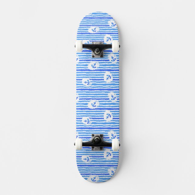 Skateboard Motif 1 d'Ancre d'aquarelle (Recto)