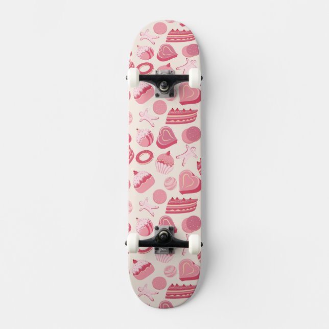 Skateboard Motif 2 de chocolat et de pâtisseries (Recto)