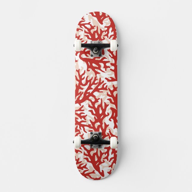 Skateboard Motif 2 de corail rouge (Recto)