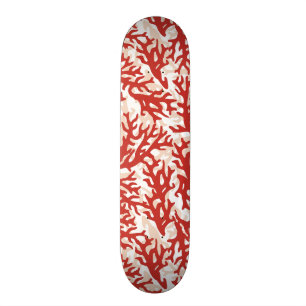 Skateboard Motif 2 de corail rouge