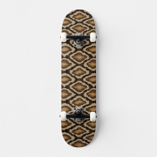 Skateboard Motif 2 de peau de serpent de python (Recto)