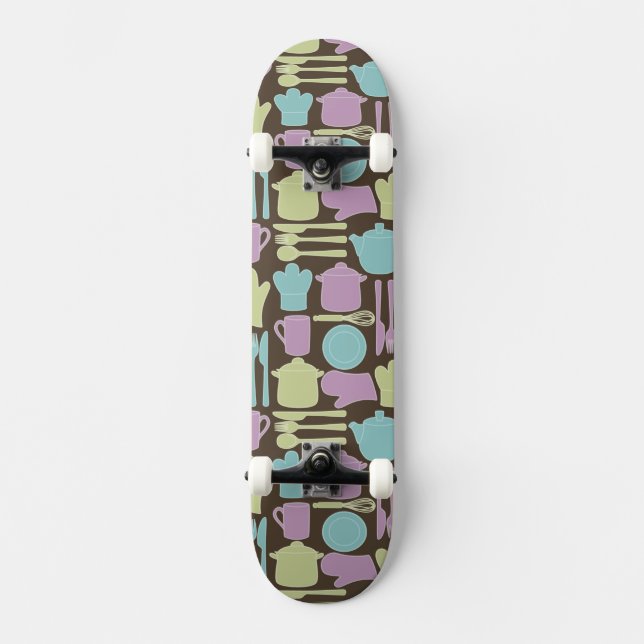 Skateboard Motif 2 d'ustensiles de cuisine (Recto)