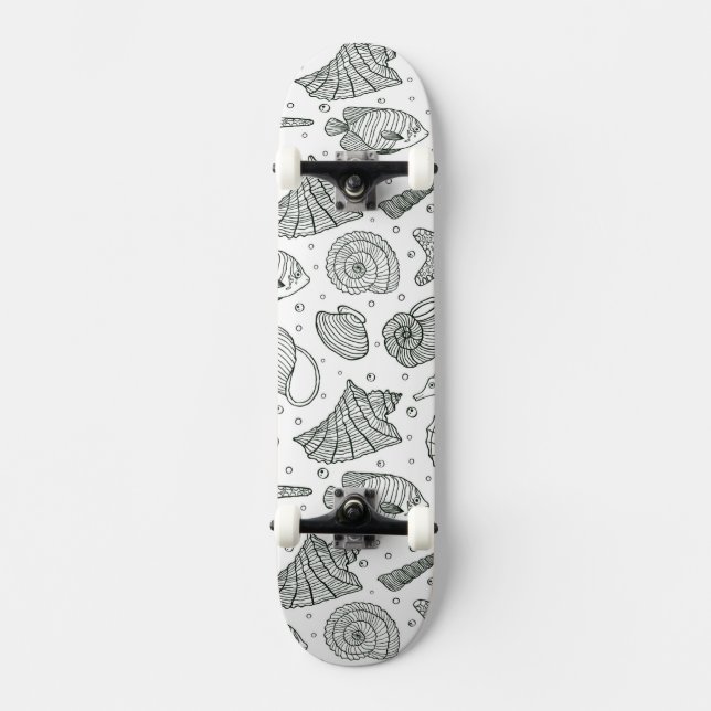 Skateboard Motif 3 d'habitants d'océan (Recto)
