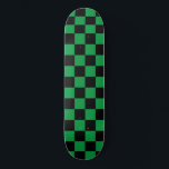 Skateboard Motif à damiers vert et noir<br><div class="desc">Motif à damiers vert et noir</div>