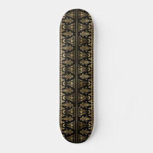 Skateboard Motif à huile noir et or Art déco