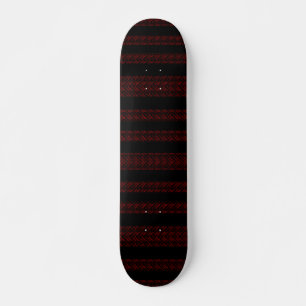 Skateboard Motif à rayures rouge et noir moderne