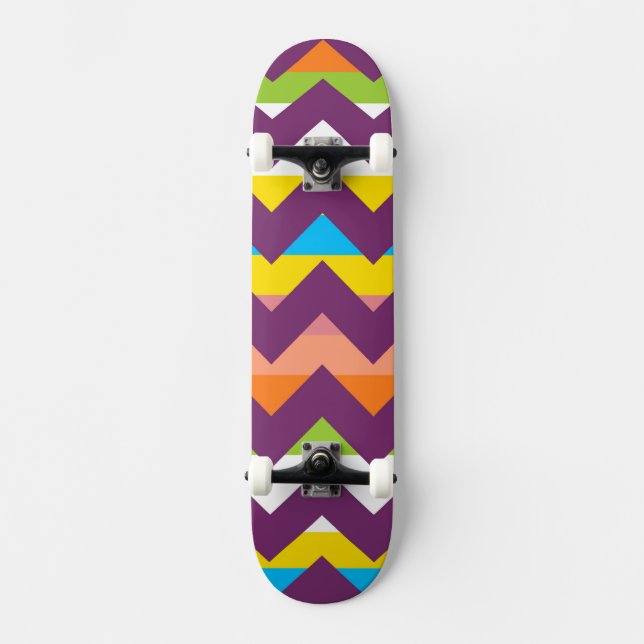 Skateboard Motif à rayures zigzag à chevron aztèque 10 (Recto)