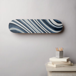 Skateboard Motif Abstrait bleu tonique Terre