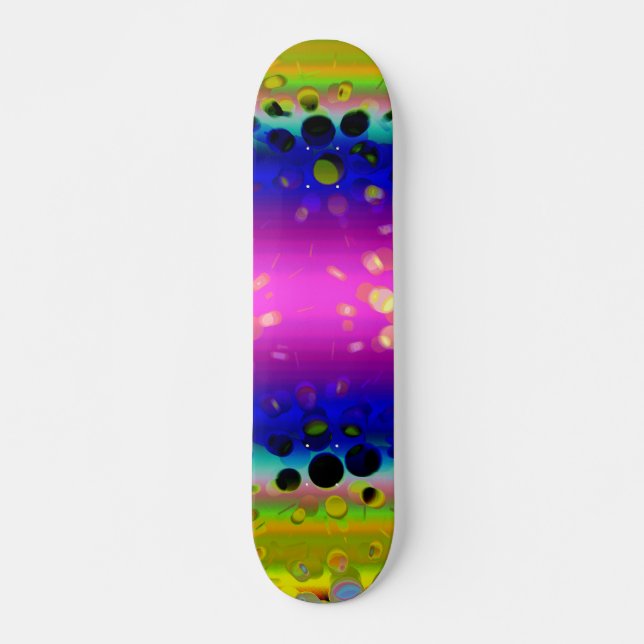 Skateboard Motif Abstrait coloré (Devant)