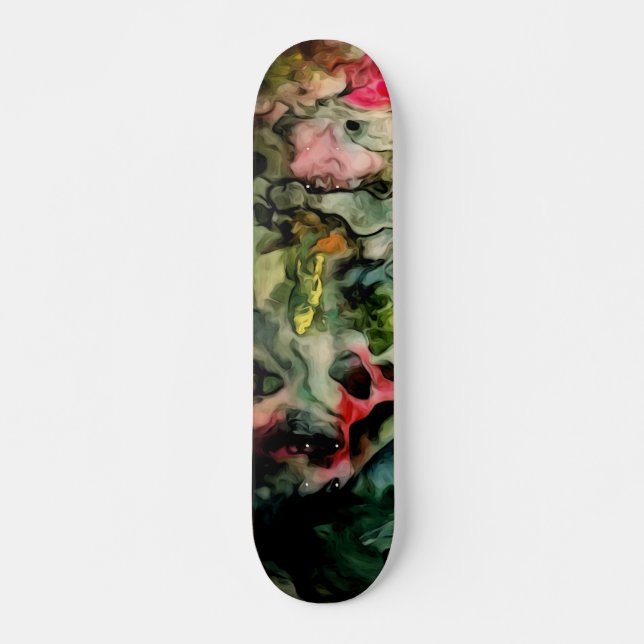 Skateboard Motif Abstrait Cool de la palette Messy (Devant)