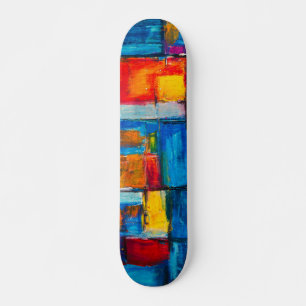 Skateboard Motif abstrait de peinture d'expressioniste