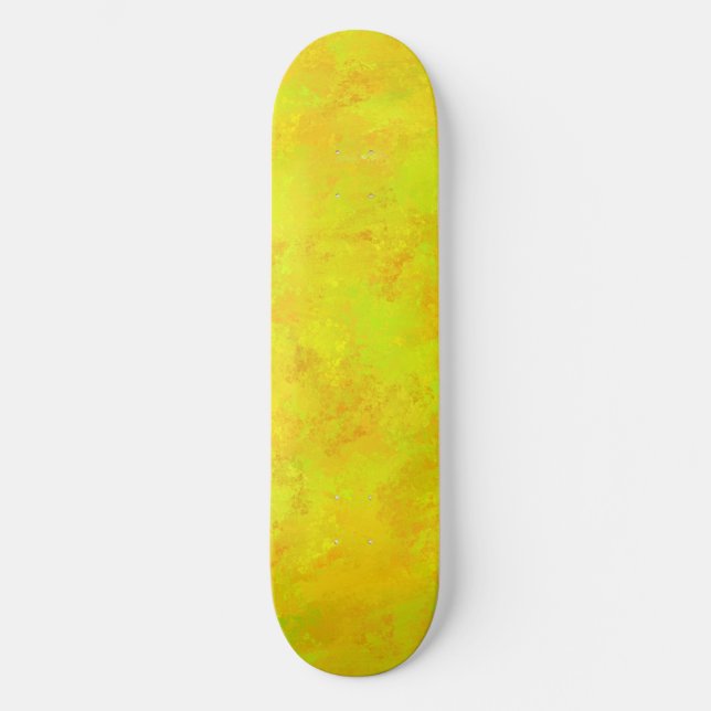 Skateboard Motif Abstrait jaune orange (Recto)