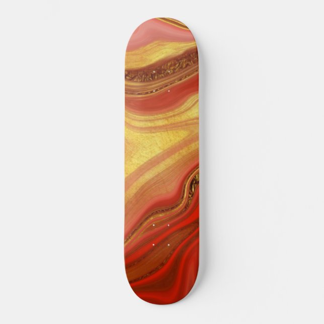 Skateboard motif abstrait marbré (Recto)