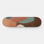 Skateboard Motif abstrait rétro brun (Horz)