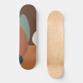 Skateboard Motif abstrait rétro brun (Front)