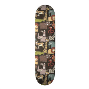 Skateboard Motif africain d'animaux