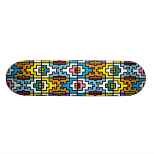 Skateboard Motif africain de couleurs lumineuses