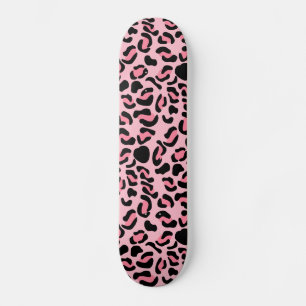 Skateboard Motif animal léopard rose moderne
