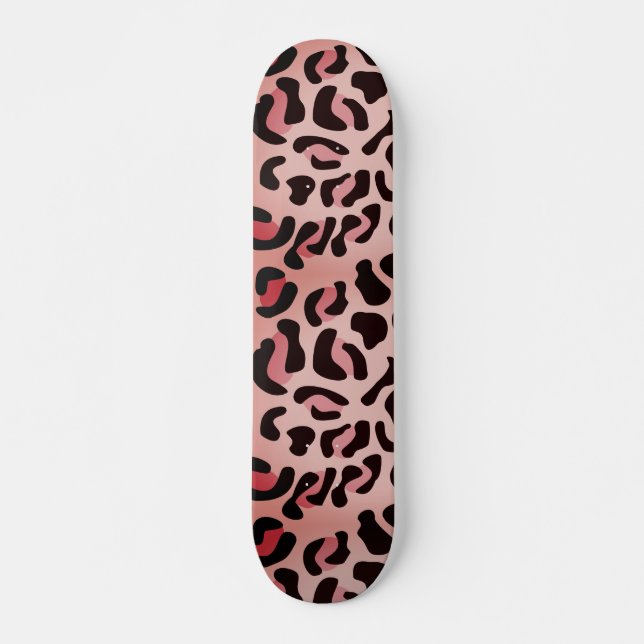 Skateboard Motif animalier imprimé léopard moderne (Devant)
