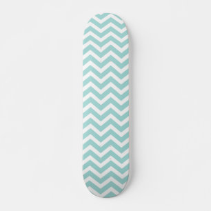 Skateboard Motif Aqua chevron