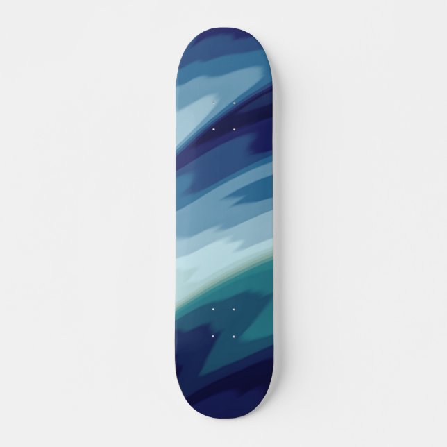 Skateboard Motif aquatique Deep Blue Sea Ocean Waves (Devant)