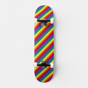 Skateboard Motif arc-en-ciel diagonal