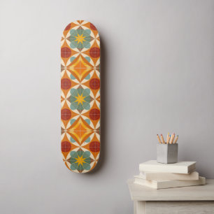 Skateboard Motif Atomique en Étoile de Style Moderne du Milie