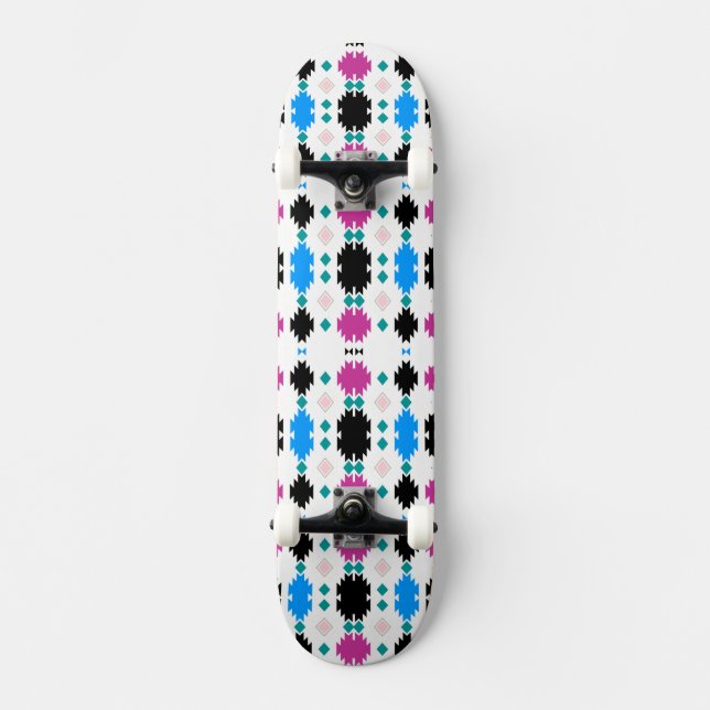 Skateboard Motif aztèque coloré mignon (Recto)