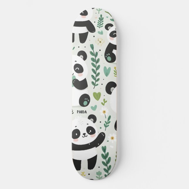 Skateboard Motif Baby Panda (Recto)
