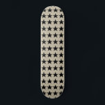Skateboard Motif Beige et Black Stars<br><div class="desc">Deck Motif Skateboard Beige und Black Stars.</div>