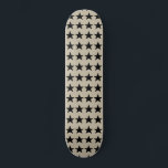 Skateboard Motif Beige et Black Stars<br><div class="desc">Deck Motif Skateboard Beige und Black Stars.</div>