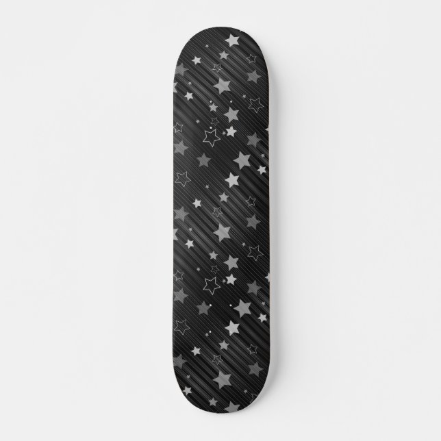Skateboard Motif Black Stars (Devant)