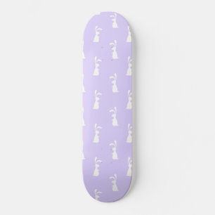 Skateboard Motif Bleu Arrière - plan Pastel Color Bunny Pet