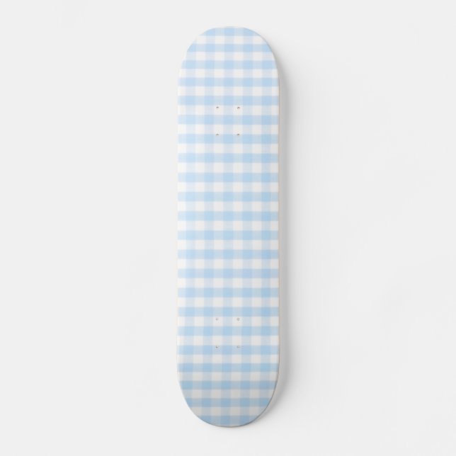 Skateboard Motif bleu-clair de guingan (Recto)