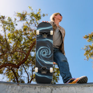 Skateboard Motif bleu courant électrique