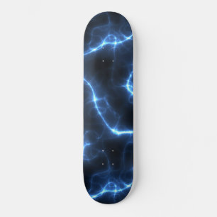 Skateboard Motif bleu courant électrique