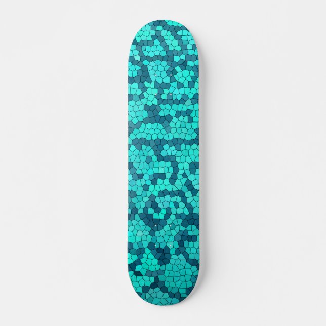 Skateboard Motif bleu Turquoise turquoise (Devant)