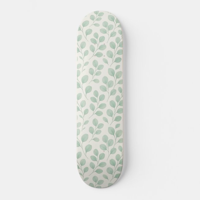 Skateboard Motif botanique d'eucalyptus (Recto)