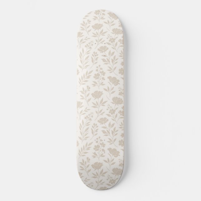 Skateboard Motif botanique minimal de luxe (Recto)