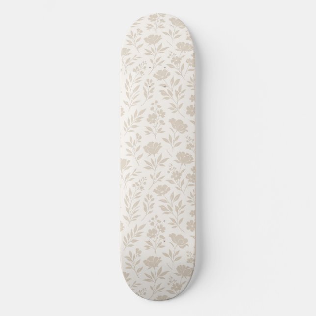Skateboard Motif botanique minimal de luxe (Recto)