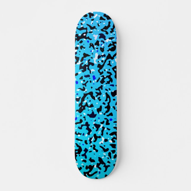 Skateboard Motif Camo bleu (Devant)