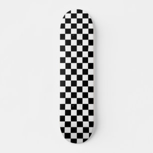 Skateboard Motif chèque À damiers noir blanc