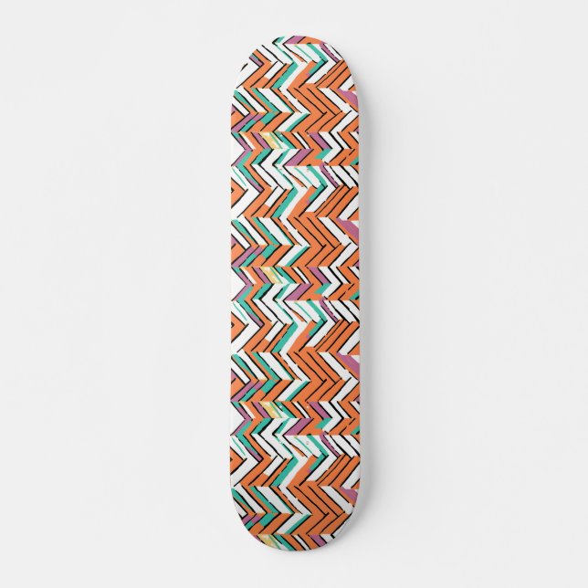 Skateboard Motif Chevron couleur gras Herringbone (Devant)