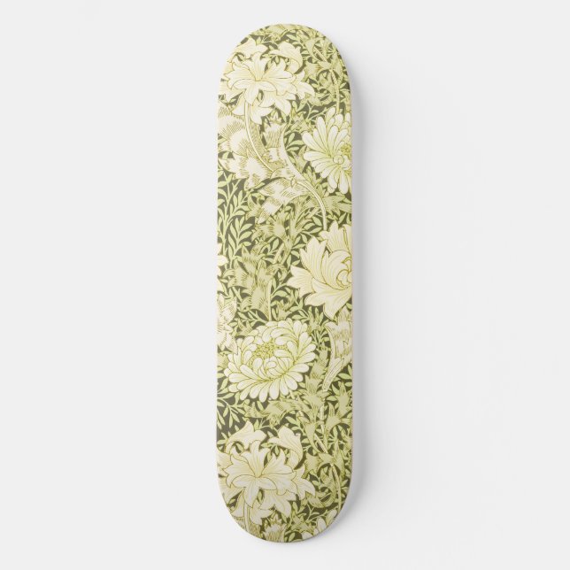 Skateboard Motif Chrysanthème de William Morris Vintage (Recto)