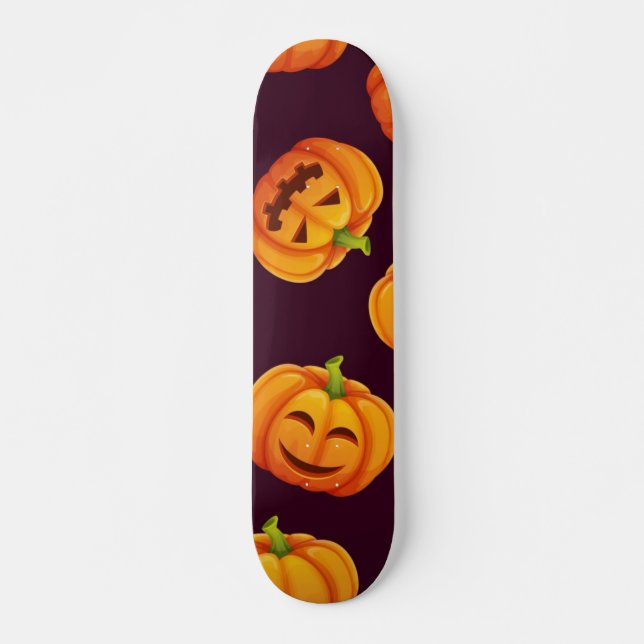 Skateboard motif citrouille (Devant)