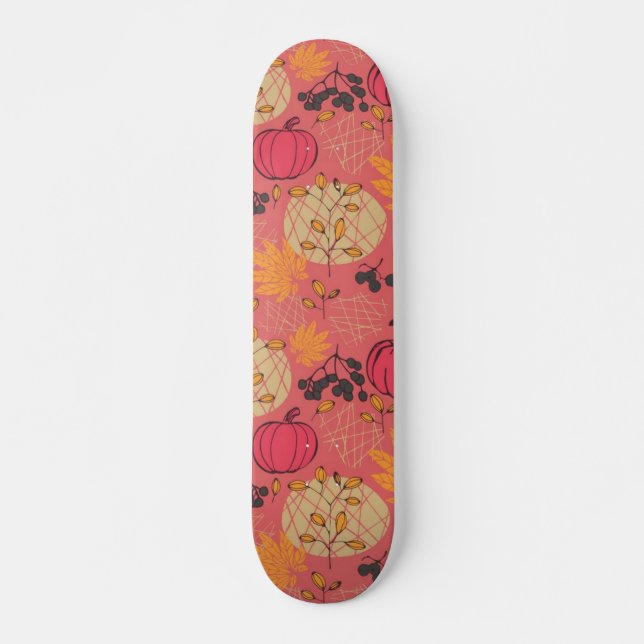 Skateboard motif citrouille (Devant)