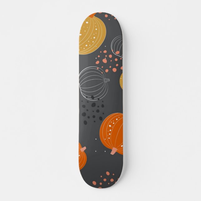 Skateboard motif citrouille (Devant)