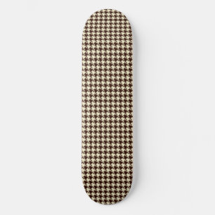 Skateboard Motif classique Brown ivoire Pepita Houndstooth