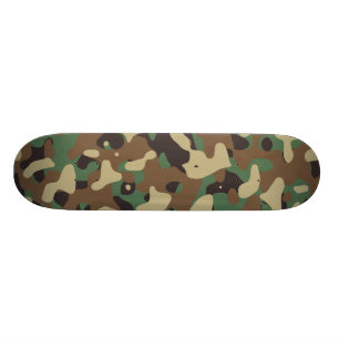 Skateboard Motif classique Camo de région boisée