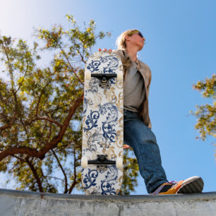 Skateboard Motif Classique Rétro de Style Baroque